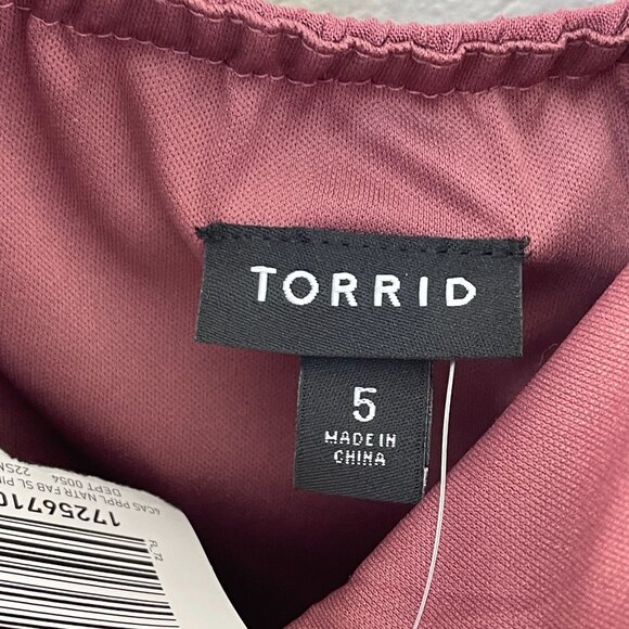 NEW Torrid Womens Plus 5X Mini Textured Woven Button Front Dress - Picture 7 of 12